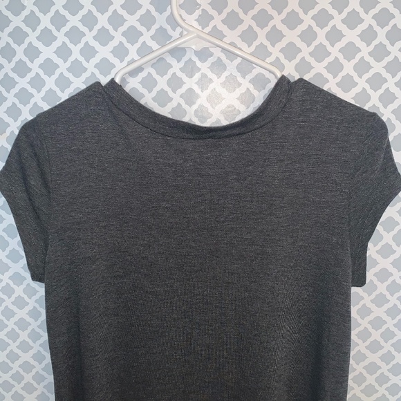 SHEIN Asymmetrical Hem Heathered Tee Dress - Picture 10 of 10